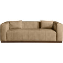 Meridian Mallina Tan Vegan Leather Sofa IMAGE 4