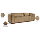 Meridian Mallina Tan Vegan Leather Sofa IMAGE 8