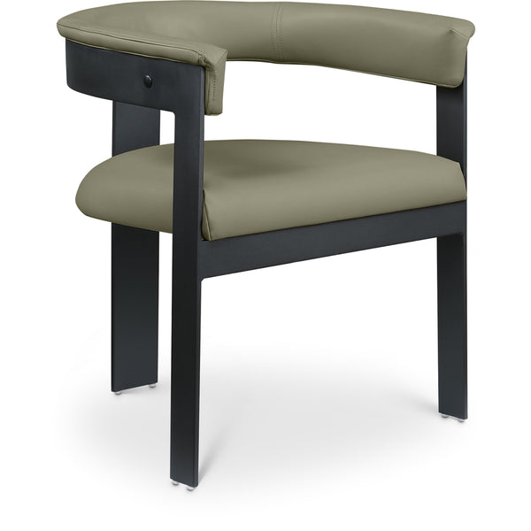 Meridian Romeo Olive Green Vegan Leather Dining Chair IMAGE 1