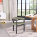 Meridian Romeo Olive Green Vegan Leather Dining Chair IMAGE 2