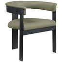 Meridian Romeo Olive Green Vegan Leather Dining Chair IMAGE 4