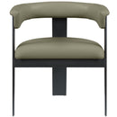 Meridian Romeo Olive Green Vegan Leather Dining Chair IMAGE 5