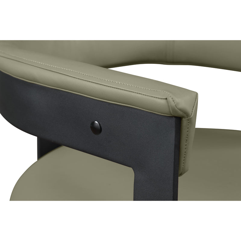 Meridian Romeo Olive Green Vegan Leather Dining Chair IMAGE 8