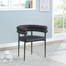 Meridian Lavina Black Vegan Leather Dining Chair IMAGE 2
