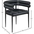 Meridian Lavina Black Vegan Leather Dining Chair IMAGE 8