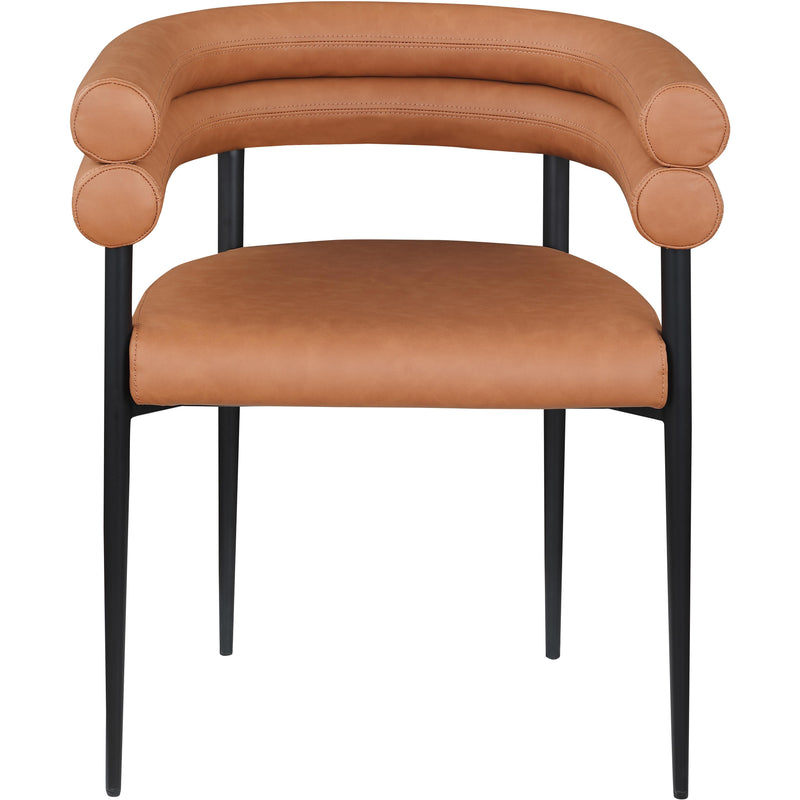 Meridian Lavina Cognac Vegan Leather Dining Chair IMAGE 3