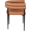 Meridian Lavina Cognac Vegan Leather Dining Chair IMAGE 4