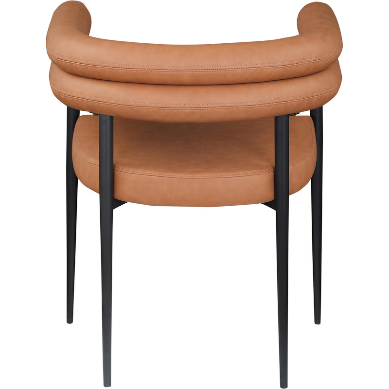 Meridian Lavina Cognac Vegan Leather Dining Chair IMAGE 5