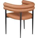 Meridian Lavina Cognac Vegan Leather Dining Chair IMAGE 6