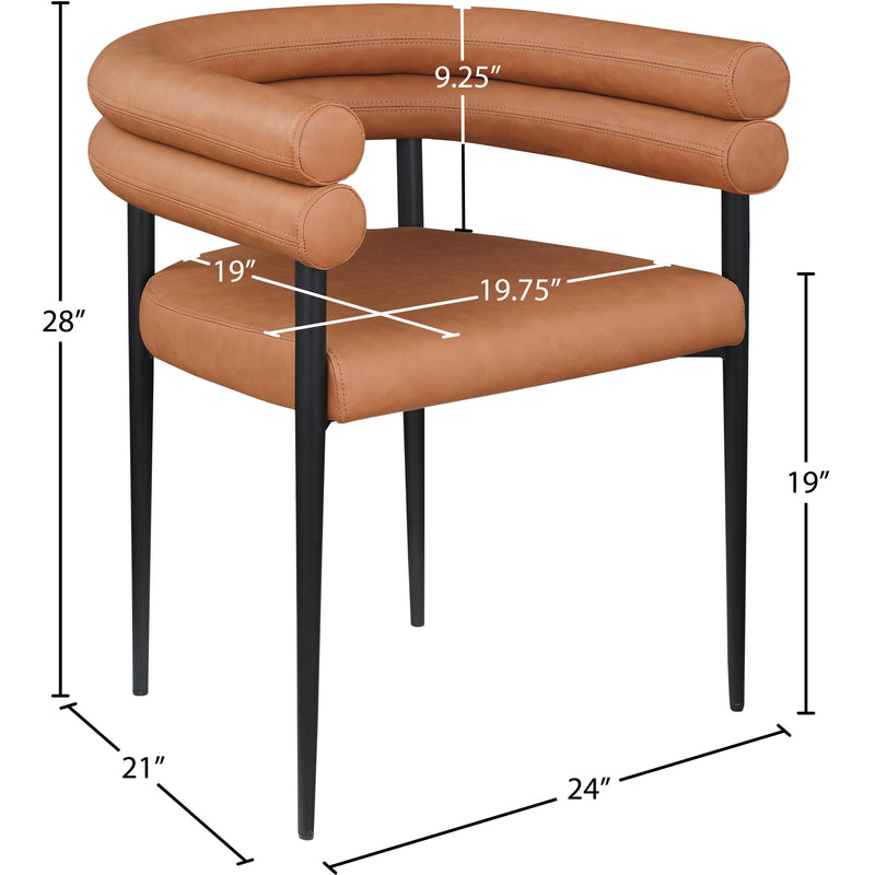 Meridian Lavina Cognac Vegan Leather Dining Chair IMAGE 8