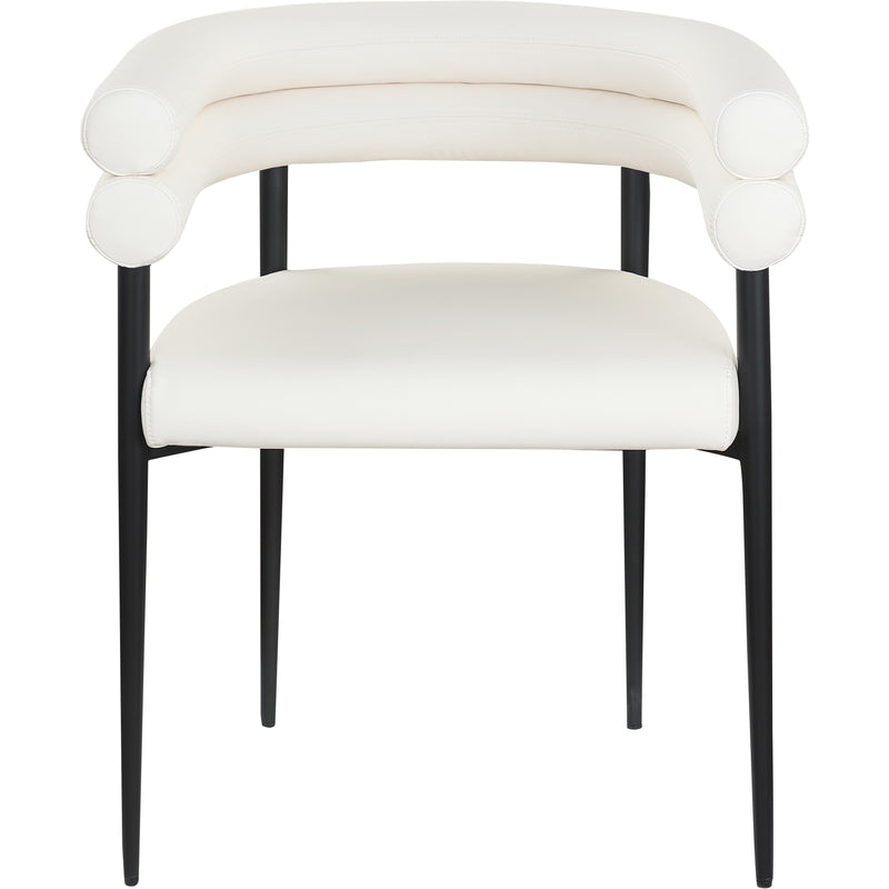 Meridian Lavina Cream Vegan Leather Dining Chair IMAGE 3