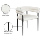Meridian Lavina Cream Vegan Leather Dining Chair IMAGE 9