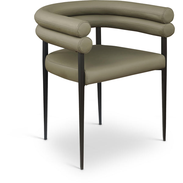 Meridian Lavina Olive Vegan Leather Dining Chair IMAGE 1