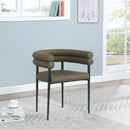Meridian Lavina Olive Vegan Leather Dining Chair IMAGE 2