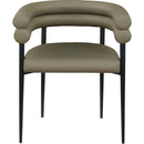 Meridian Lavina Olive Vegan Leather Dining Chair IMAGE 3