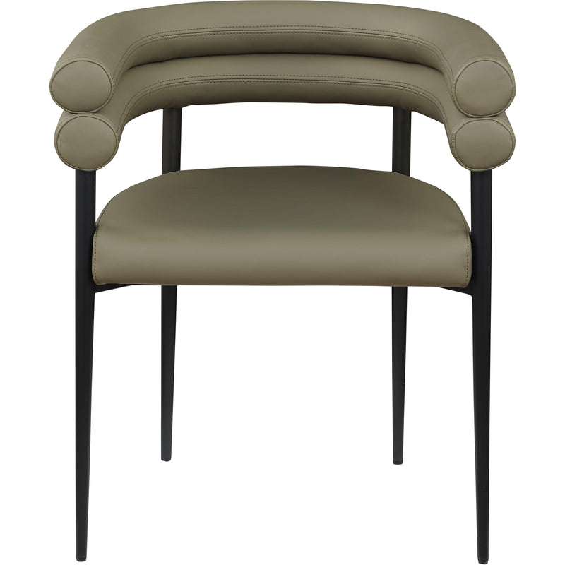 Meridian Lavina Olive Vegan Leather Dining Chair IMAGE 3