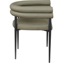 Meridian Lavina Olive Vegan Leather Dining Chair IMAGE 4