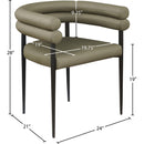 Meridian Lavina Olive Vegan Leather Dining Chair IMAGE 8