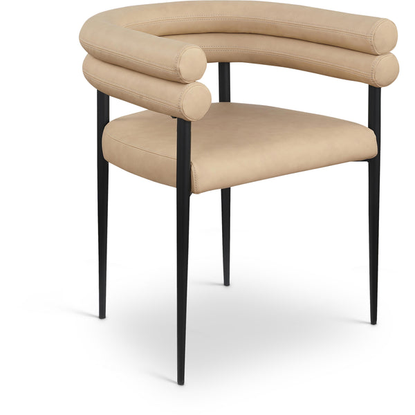 Meridian Lavina Tan Vegan Leather Dining Chair IMAGE 1