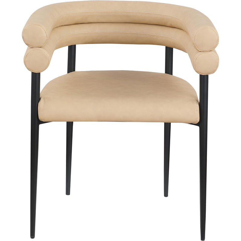 Meridian Lavina Tan Vegan Leather Dining Chair IMAGE 3