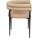 Meridian Lavina Tan Vegan Leather Dining Chair IMAGE 4