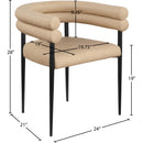 Meridian Lavina Tan Vegan Leather Dining Chair IMAGE 8