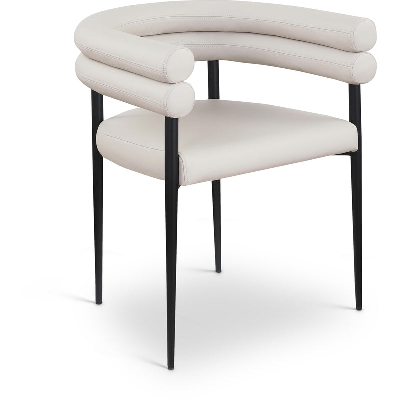 Meridian Lavina Taupe Vegan Leather Dining Chair IMAGE 1