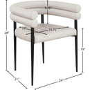 Meridian Lavina Taupe Vegan Leather Dining Chair IMAGE 8