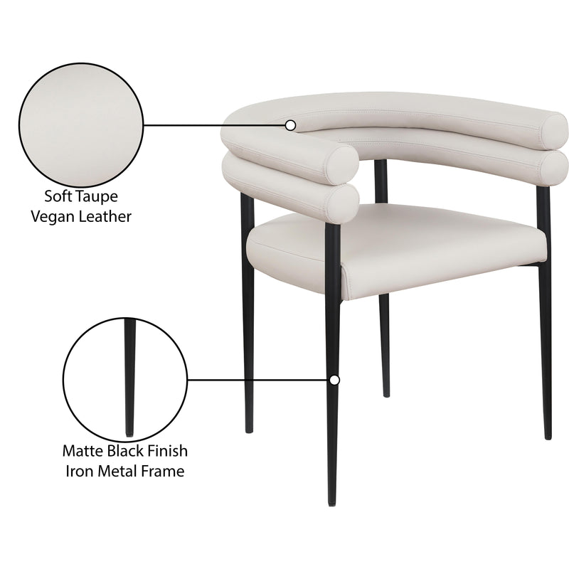 Meridian Lavina Taupe Vegan Leather Dining Chair IMAGE 9