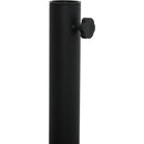 Meridian Fiji Beige Fabric / Matte Black Aluminum Patio Umbrella with Base Sets IMAGE 12