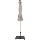 Meridian Fiji Beige Fabric / Matte Black Aluminum Patio Umbrella with Base Sets IMAGE 14