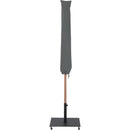 Meridian Fiji Beige Fabric / Matte Black Aluminum Patio Umbrella with Base Sets IMAGE 15