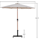 Meridian Fiji Beige Fabric / Matte Black Aluminum Patio Umbrella with Base Sets IMAGE 19