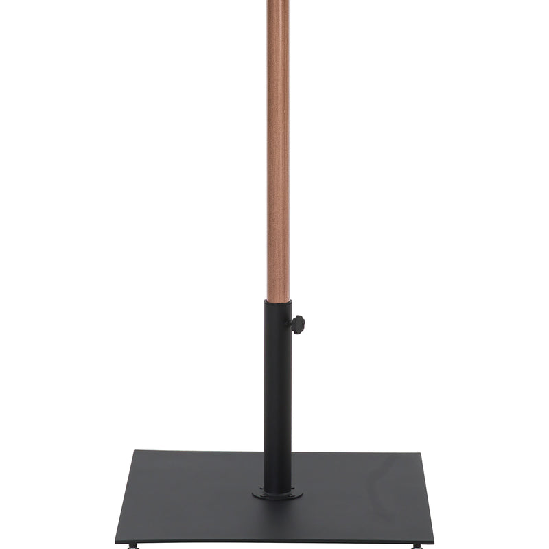 Meridian Fiji Beige Fabric / Matte Black Aluminum Patio Umbrella with Base Sets IMAGE 5