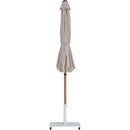 Meridian Fiji Beige Fabric / Matte White Aluminum Patio Umbrella with Base Sets IMAGE 14