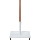 Meridian Fiji Beige Fabric / Matte White Aluminum Patio Umbrella with Base Sets IMAGE 4