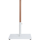 Meridian Fiji Beige Fabric / Matte White Aluminum Patio Umbrella with Base Sets IMAGE 5