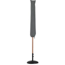 Meridian Fiji Beige Fabric / Matte Black Aluminum Patio Umbrella with Base Sets IMAGE 12