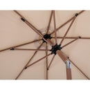 Meridian Fiji Beige Fabric / Matte Black Aluminum Patio Umbrella with Base Sets IMAGE 14