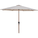 Meridian Fiji Beige Fabric / Matte Black Aluminum Patio Umbrella with Base Sets IMAGE 3