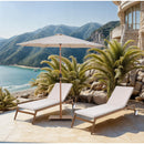 Meridian Fiji Beige Fabric Patio Umbrellas IMAGE 2