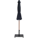 Meridian Fiji Black Fabric / Matte Black Aluminum Patio Umbrella with Base Sets IMAGE 14