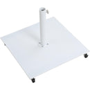 Meridian Fiji Black Fabric / Matte White Aluminum Patio Umbrella with Base Sets IMAGE 7