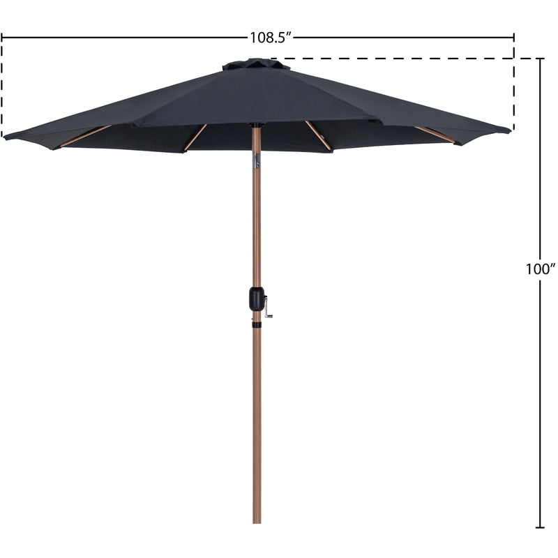 Meridian Fiji Black Fabric Patio Umbrellas IMAGE 10