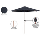 Meridian Fiji Black Fabric Patio Umbrellas IMAGE 11