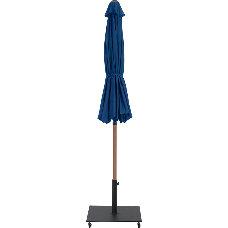 Meridian Fiji Navy Fabric / Matte Black Aluminum Patio Umbrella with Base Sets IMAGE 14