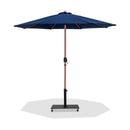 Meridian Fiji Navy Fabric / Matte Black Aluminum Patio Umbrella with Base Sets IMAGE 1