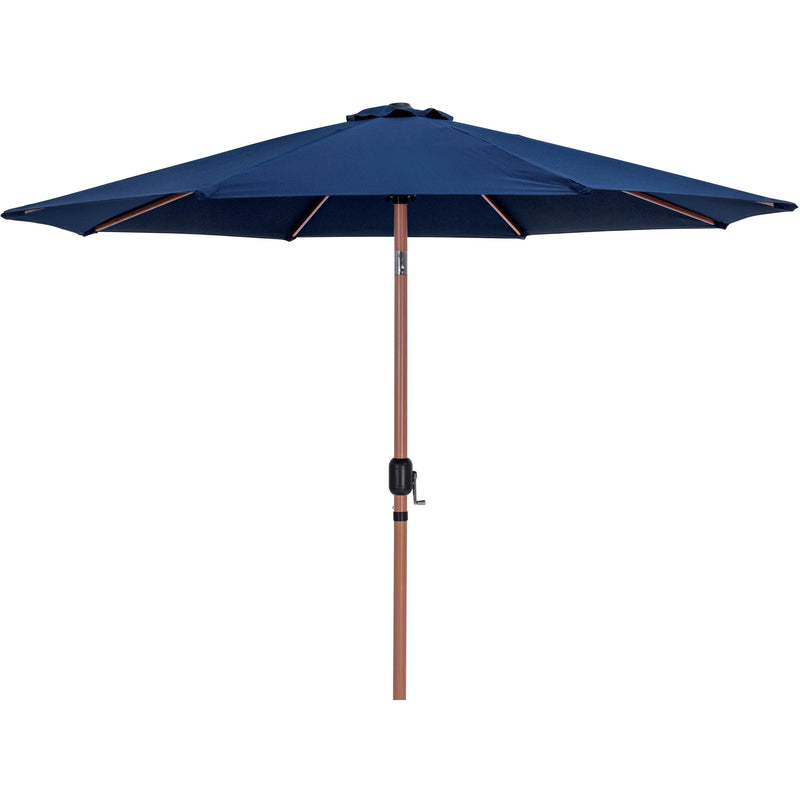Meridian Fiji Navy Fabric / Matte Black Aluminum Patio Umbrella with Base Sets IMAGE 3