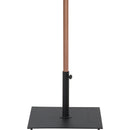 Meridian Fiji Navy Fabric / Matte Black Aluminum Patio Umbrella with Base Sets IMAGE 5