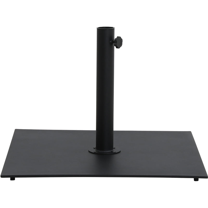Meridian Fiji Navy Fabric / Matte Black Aluminum Patio Umbrella with Base Sets IMAGE 9